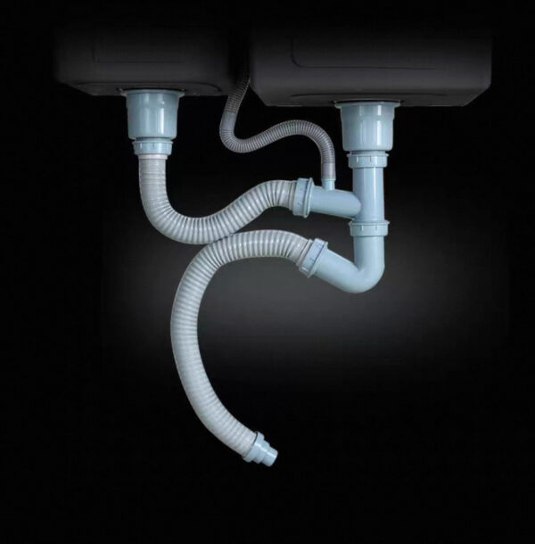 Lavaplatos Doble Cubeta Acero Inoxidable - 72x44x22 - Imagen 3