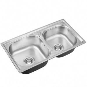 Lavaplatos Doble Cubeta Acero Inoxidable - 78x43x20