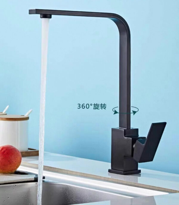 Grifo Monomando Negro Mate para Lavamanos - Diseño Minimalista