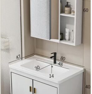 Set Lavamos Mueble Espejo Grifo Modelo 5 - 80x47x40