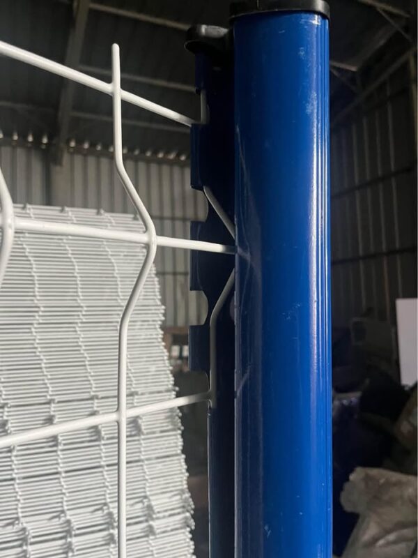 Pilar Nuevo Diseño Antirrobo Facil instalacion 2.1mt espesor 1.5 con tapa AZUL - Imagen 4
