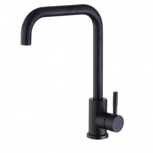 Grifo Monomando Alto Negro Mate para Cocina - Caño en "U"