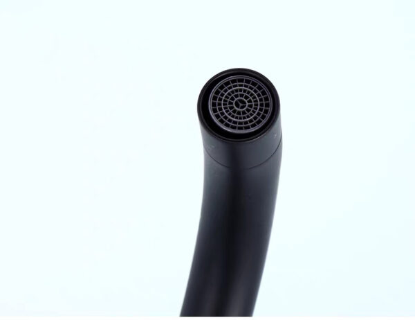 Grifo Monomando Negro Mate para Cocina - Caño Alto Curvo - Imagen 5