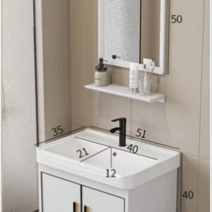 Set Lavamos Mueble Espejo Grifo Modelo 2 - 51x35x40